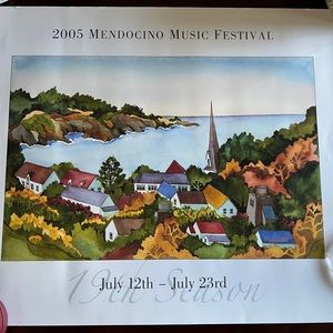 July 12-23 2005 Mendocino Music Festival Poster by J. Porter